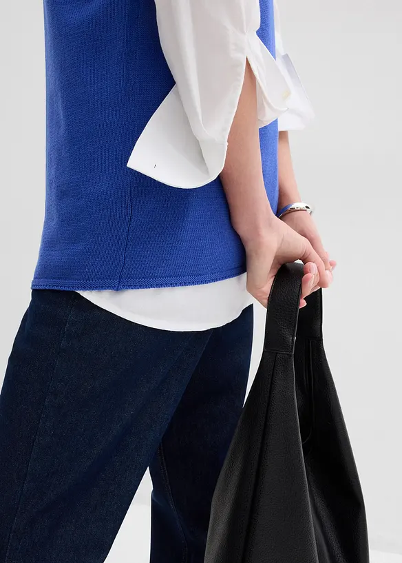 Pull sans manches 100% coton, bonprix