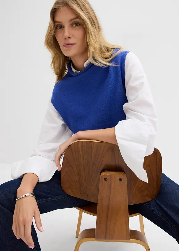 Pull sans manches 100% coton, bonprix