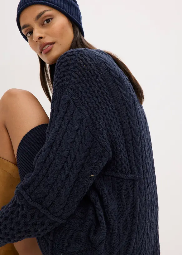 Robe en maille torsadée, bonprix