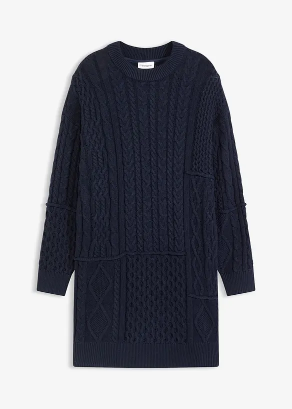 Robe en maille torsadée, bonprix