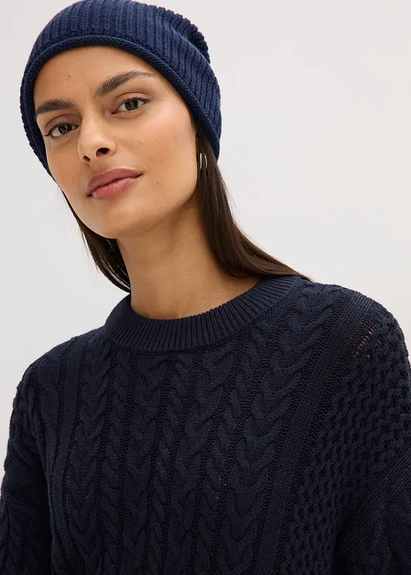 Robe en maille torsadée, bonprix