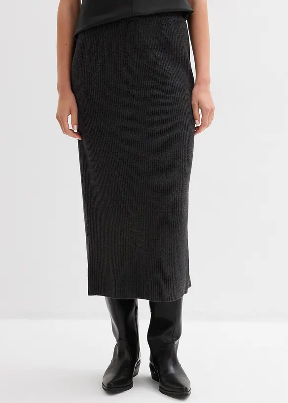 Jupe en maille 100% coton, bonprix