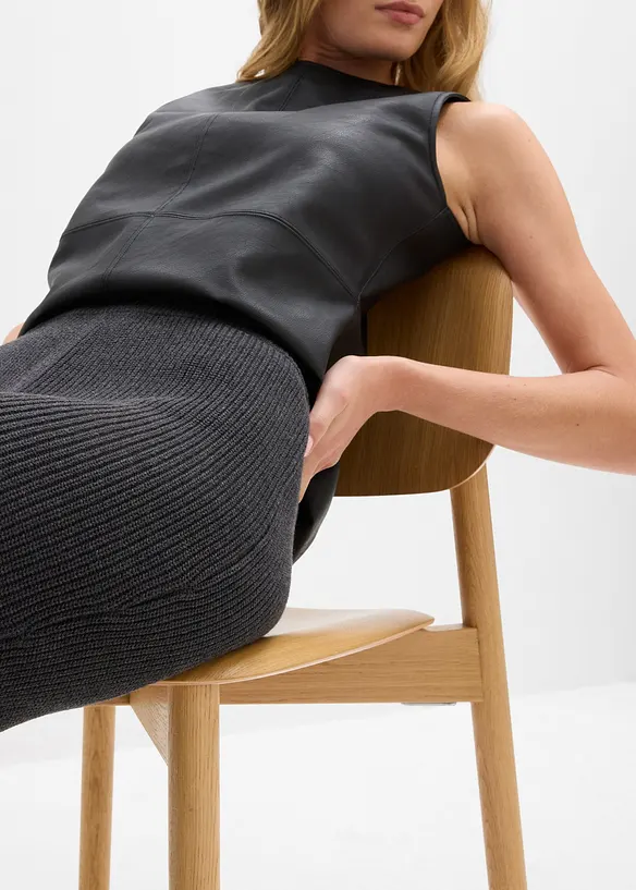 Jupe en maille 100% coton, bonprix