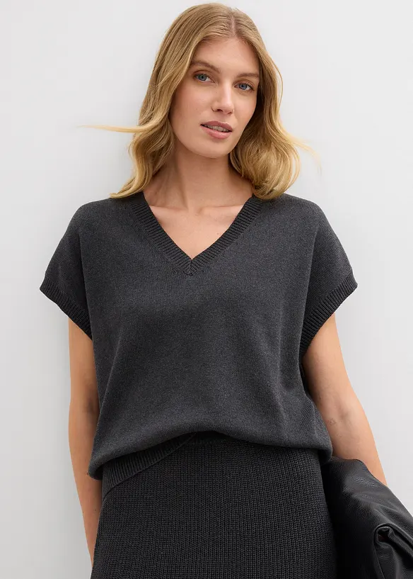 Pull sans manches 100% coton, bonprix