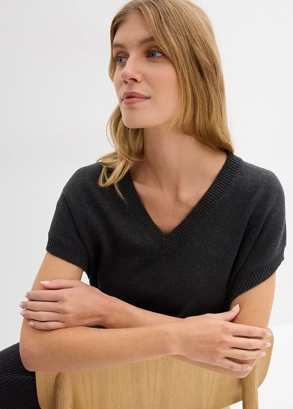 Pull sans manches 100% coton, bonprix