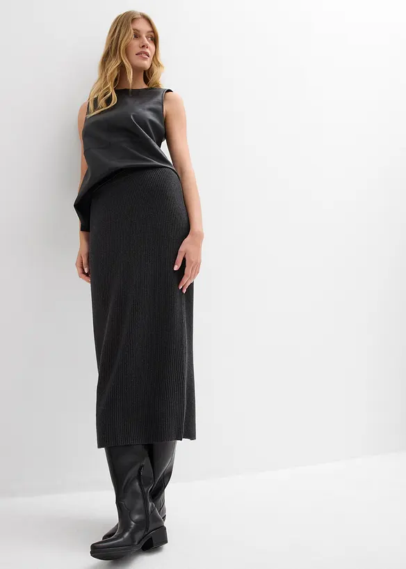 Jupe en maille 100% coton, bonprix