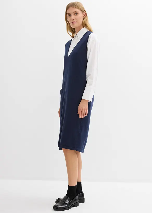 Robe en maille 100% coton, bonprix