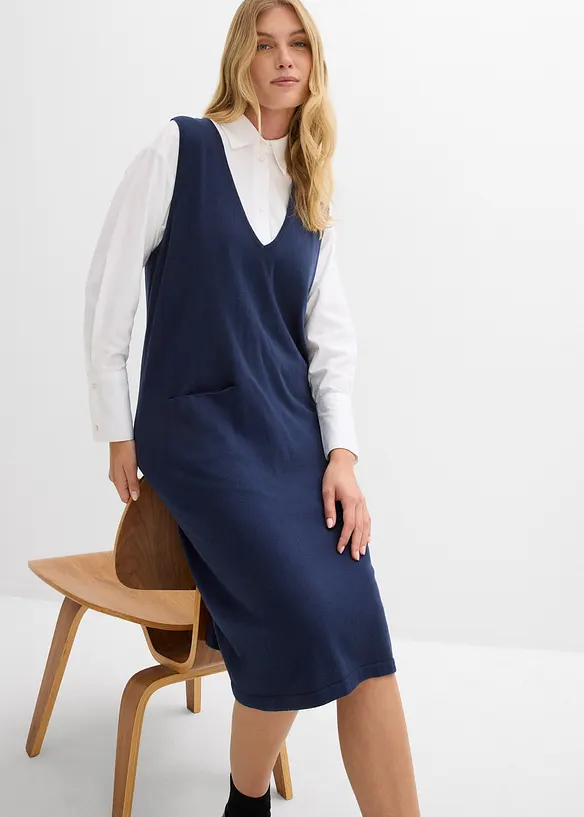 Robe en maille 100% coton, bonprix