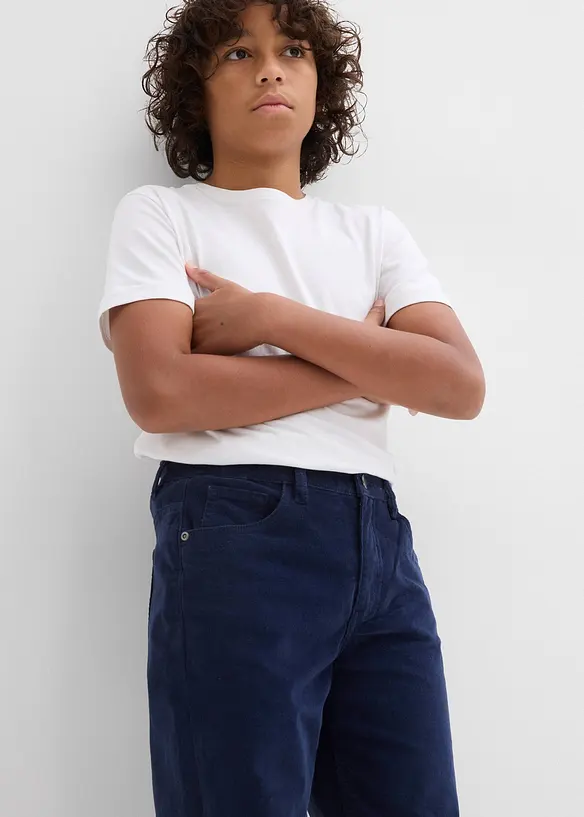 Pantalon regular en velours côtelé, droit, bonprix