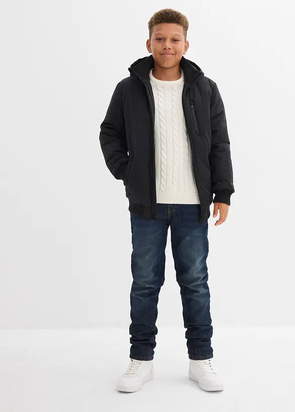 Pull en maille torsadée 100% coton, bonprix