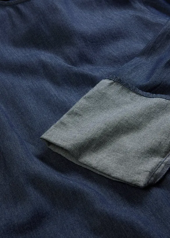 Blouse en jean à manches amples, bonprix