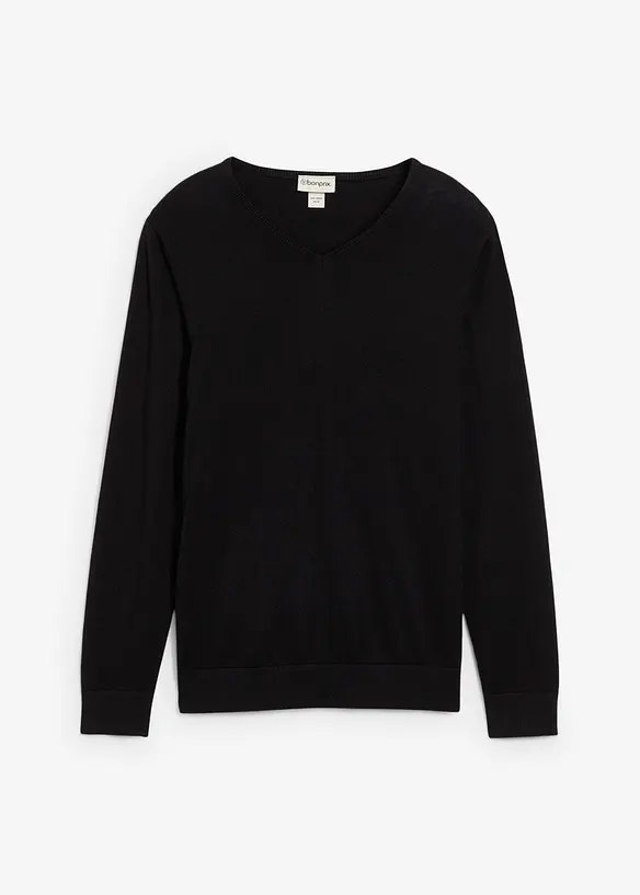 Pull en fine maille avec laine mérinos, bonprix