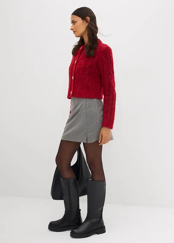 Gilet en grosse maille douce, laine mélangée, bonprix