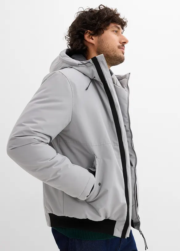Blouson d’hiver à capuche et détails sportifs, bonprix