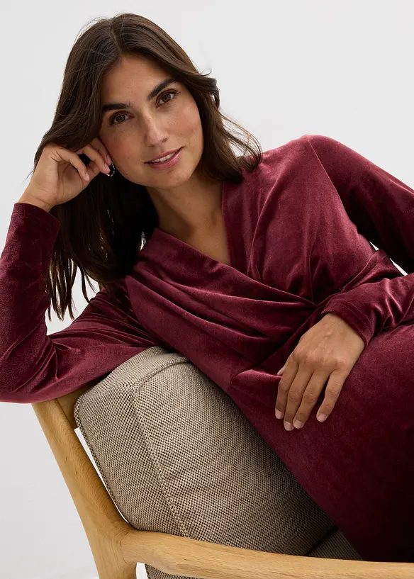 Robe de grossesse et d’allaitement en velours doux, bonprix