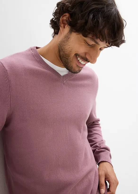 Pull doux en fine maille de coton majoritaire, bonprix