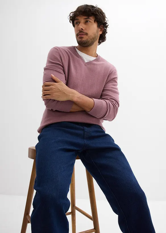 Pull doux en fine maille de coton majoritaire, bonprix