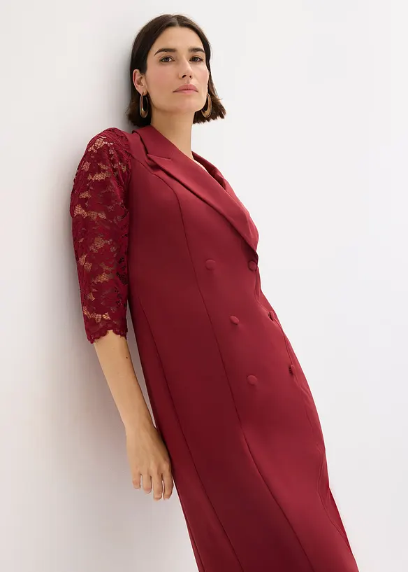 Robe blazer avec manches en dentelle, bonprix