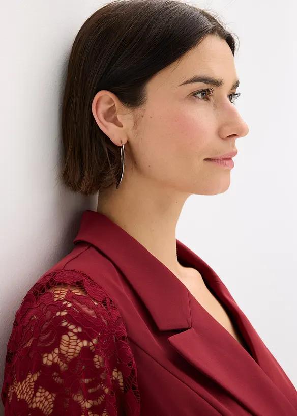 Robe blazer avec manches en dentelle, bonprix