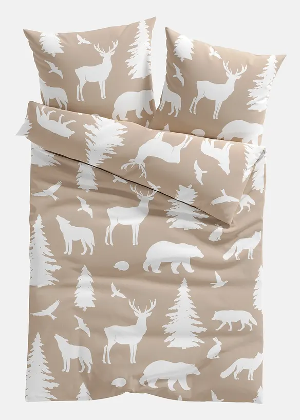 Parure de lit motif animaux de la forêt, bonprix