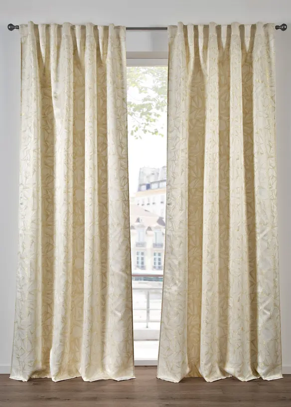 Rideau panneau en tissu brillant, aussi en XXL (1 pce), bonprix