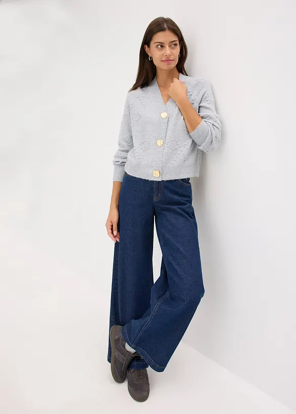 Gilet en maille texturée, bonprix