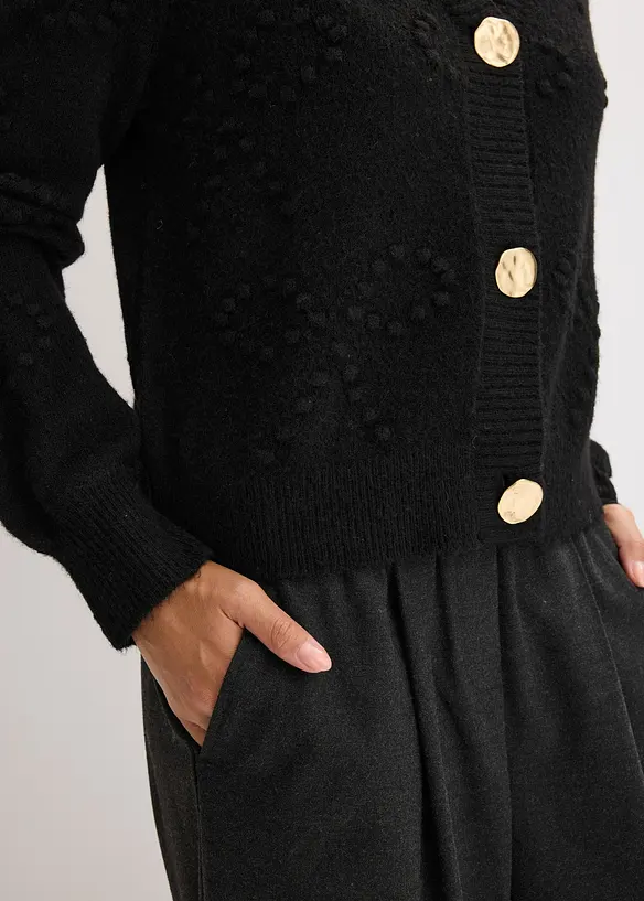 Gilet en maille texturée, bonprix