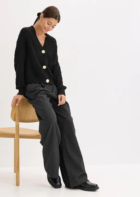 Gilet en maille texturée, bonprix