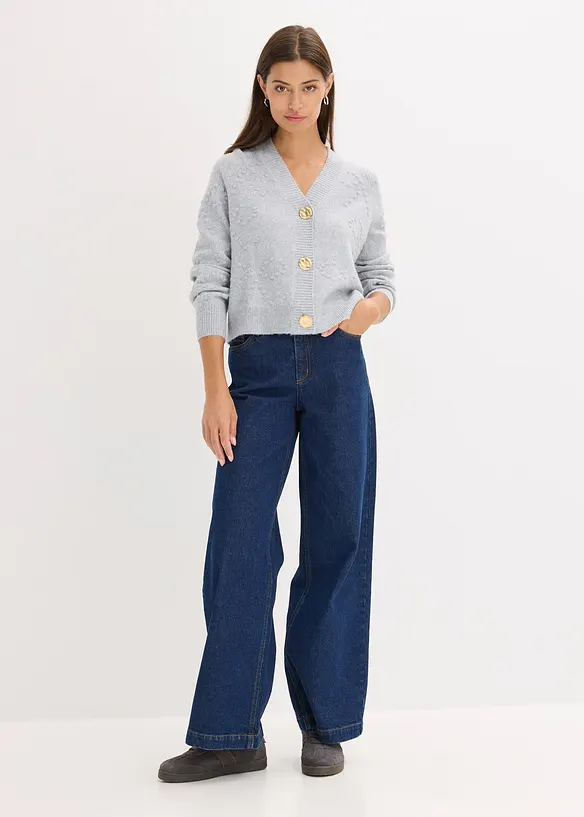 Gilet en maille texturée, bonprix