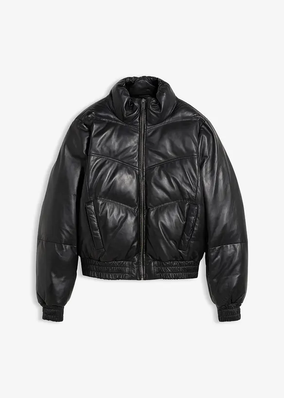 Doudoune en cuir d’agneau nappa, bonprix