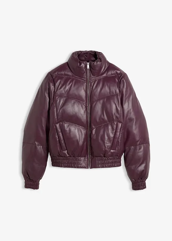 Doudoune en cuir d’agneau nappa, bonprix