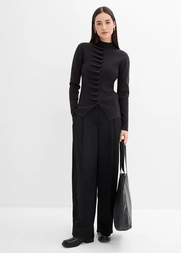 Gilet en fine maille de viscose mélangée, bonprix