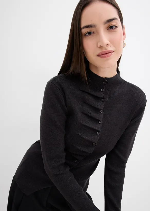 Gilet en fine maille de viscose mélangée, bonprix