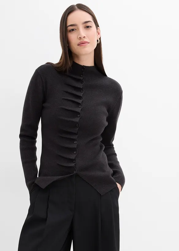 Gilet en fine maille de viscose mélangée, bonprix