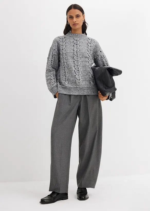 Pull en grosse maille à motif torsadé, bonprix