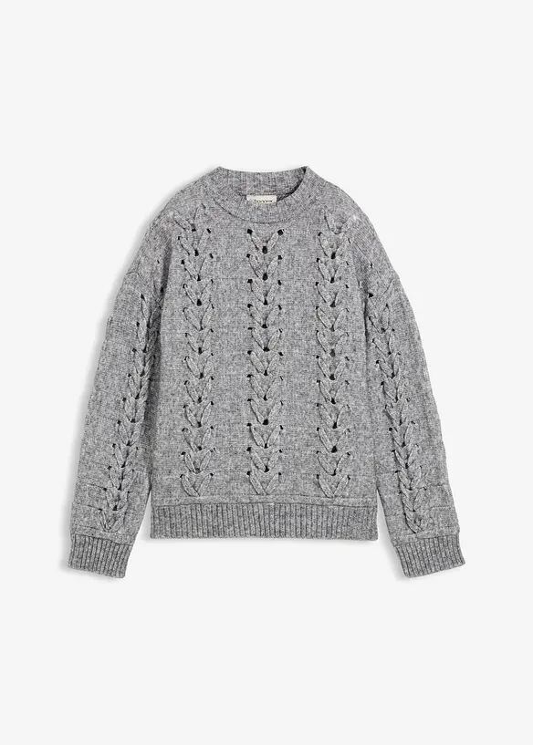 Pull en grosse maille à motif torsadé, bonprix