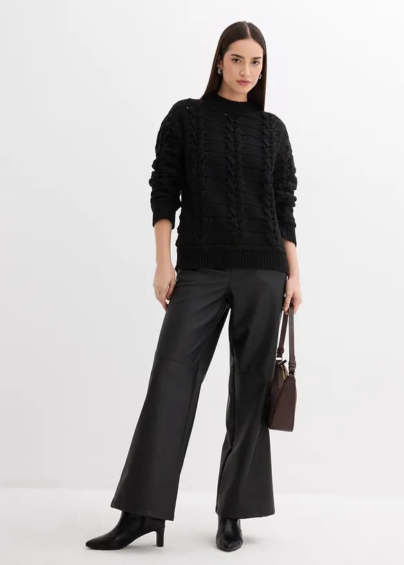 Pull en grosse maille à motif torsadé, bonprix