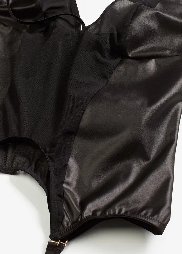 Porte-jarretelles Premier à 10 Sangles - Avec Empiècement Avant En Dentelle Noir - Taille XS à XL - Pour Une Tenue Ajustée Et élégante