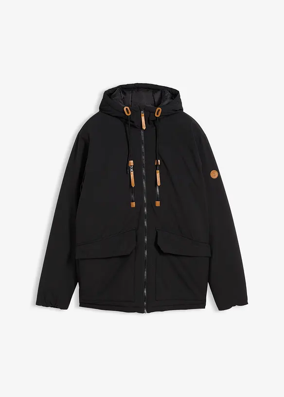 Parka d’hiver à capuche et détails enduits, bonprix