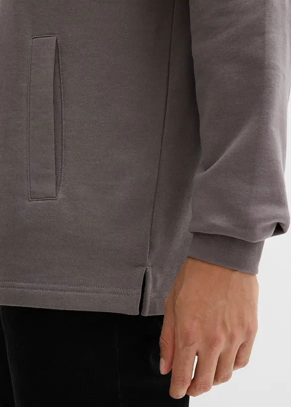 Sweat 100% coton avec poches pratique et base droite, bonprix