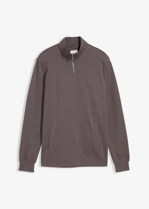 Sweat 100% coton avec poches pratique et base droite, bonprix