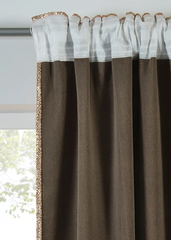 Rideau en velours brillant, aussi en XXL (1 pce), bonprix