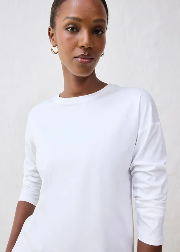 T-shirt manches longues contenant de la soie, bonprix