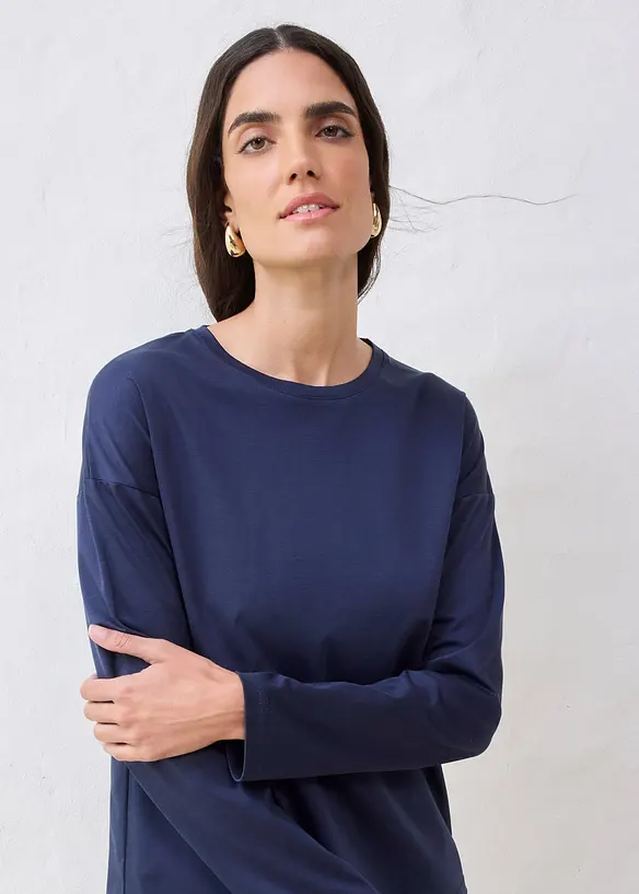 T-shirt manches longues contenant de la soie, bonprix