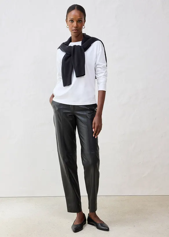 T-shirt manches longues contenant de la soie, bonprix