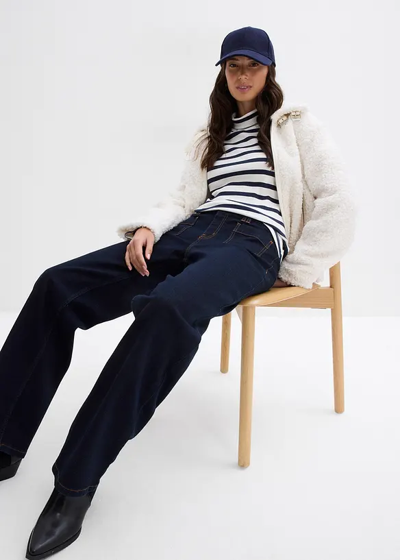 Jean droit taille mi-haute, bonprix