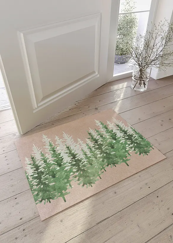 Paillasson avec motif de forêt hivernale, bonprix