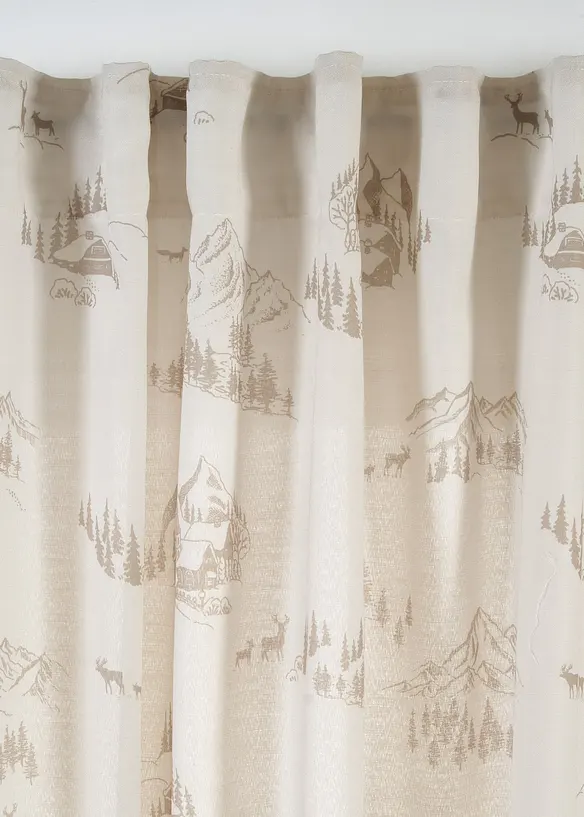 Rideau panneau avec paysage hivernal, aussi en XXL (1 pce), bonprix