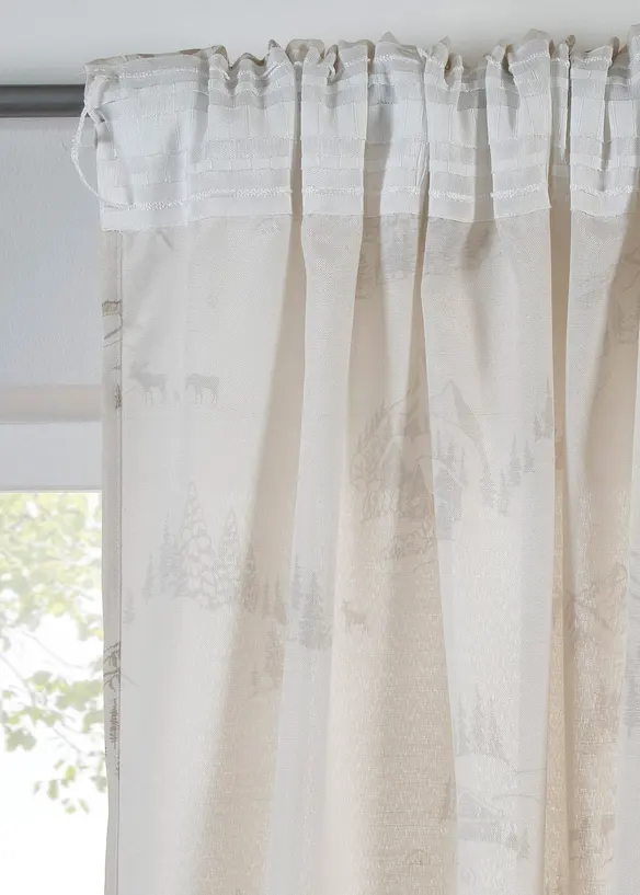 Rideau panneau avec paysage hivernal, aussi en XXL (1 pce), bonprix