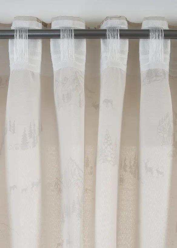 Rideau panneau avec paysage hivernal, aussi en XXL (1 pce), bonprix